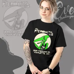 chalotte pterodactyl club shirt north carolina dive bar women t shirt