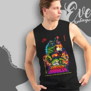 charles barkley vs godzilla 90s nike tank top racerback
