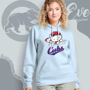 chicago cubs hello kitty sliding into home hoodie
