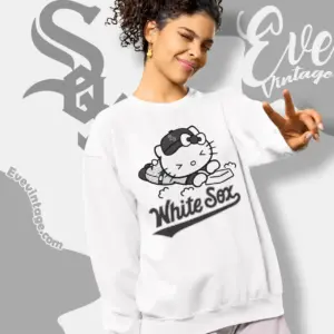 chicago white sox hello kitty sliding into home sweatshirt