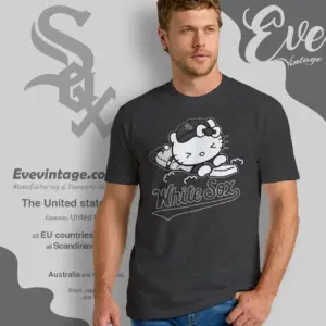 chicago white sox hello kitty sliding into home t shirt