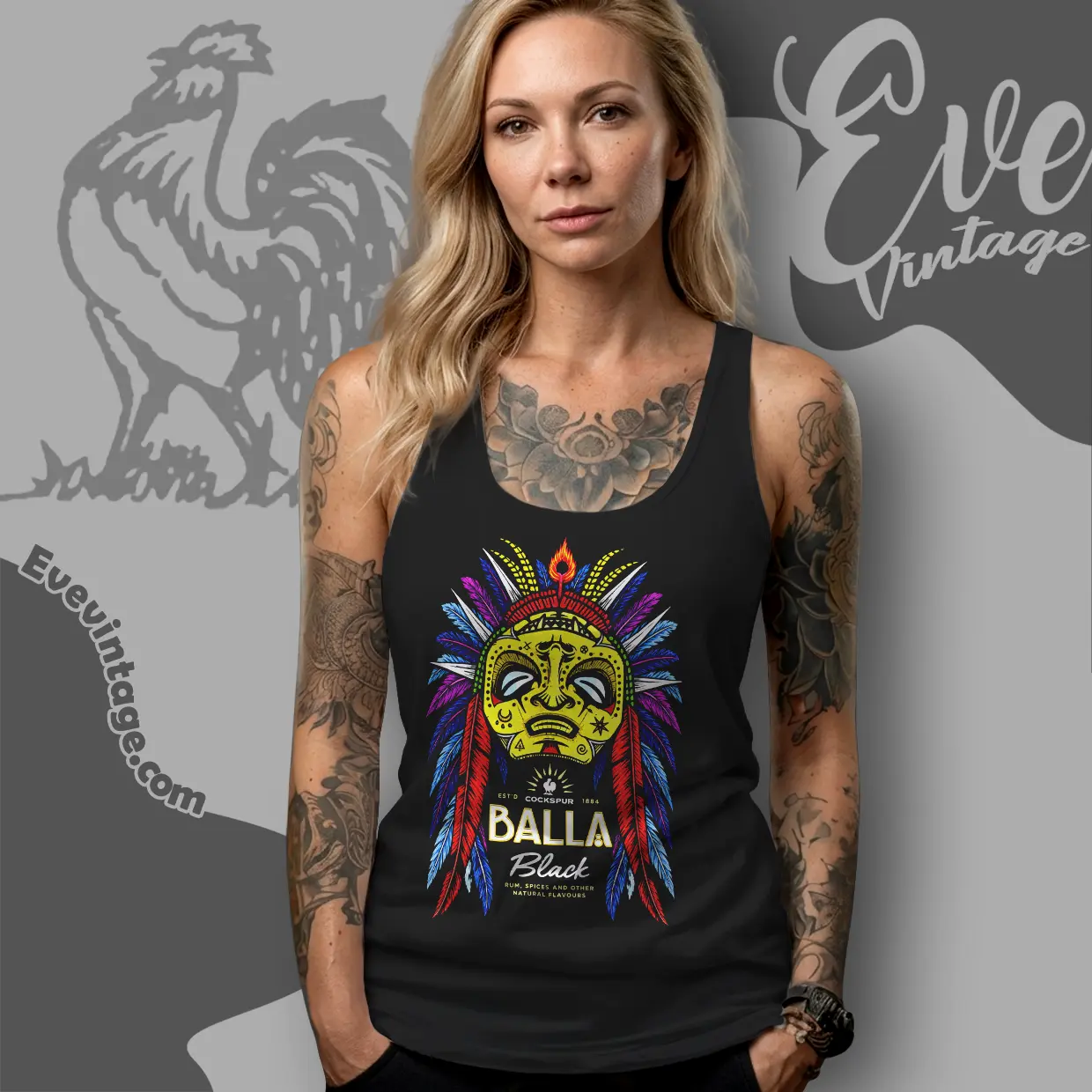 cockspur balla black rum tank top racerback cockspur balla black rum tank top racerback