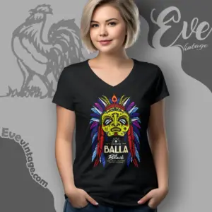 cockspur balla black rum v neck tshirt