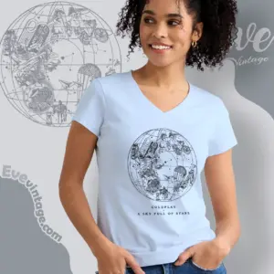 coldplay a sky full of stars v neck tshirt