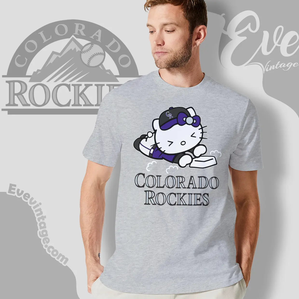 colorado rockies hello kitty sliding into home t shirt colorado rockies hello kitty sliding into home t shirt