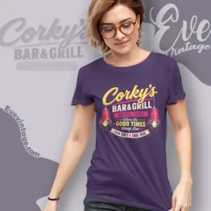 corkys bar grill odessa texas dive bar women t shirt