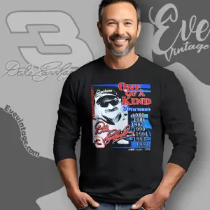 dale earnhardt 3 shirt one of a kind long sleeve tee