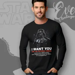 darth vader i want you for the imperial forces long sleeve tee