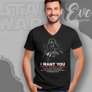 darth vader i want you for the imperial forces v neck tshirt