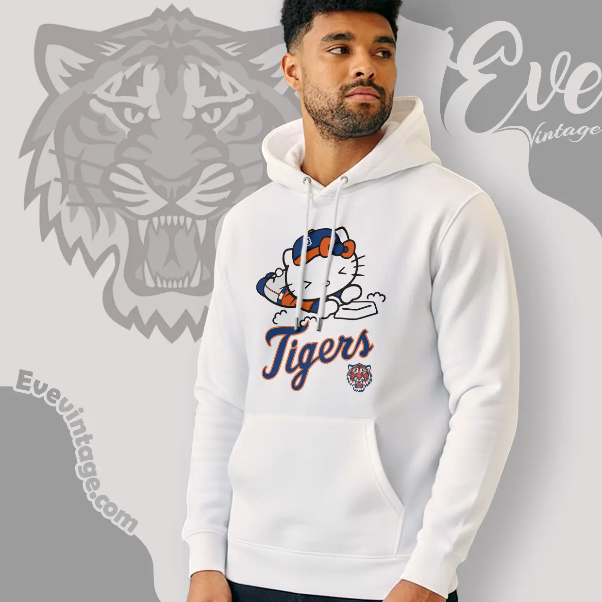 detroit tigers hello kitty sliding into home hoodie detroit tigers hello kitty sliding into home hoodie