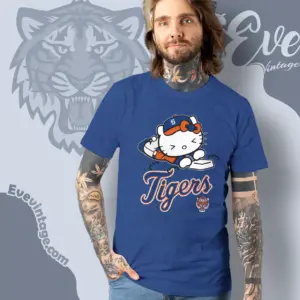 detroit tigers hello kitty sliding into home t shirt