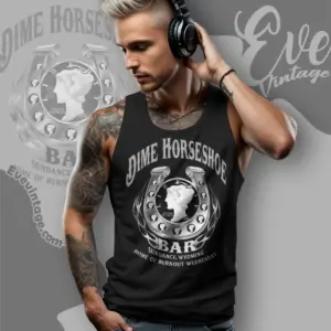 dime horseshoe bar shirt sundance wyoming dive bar tank top racerback