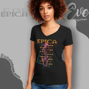 epica cross the divide v neck tshirt
