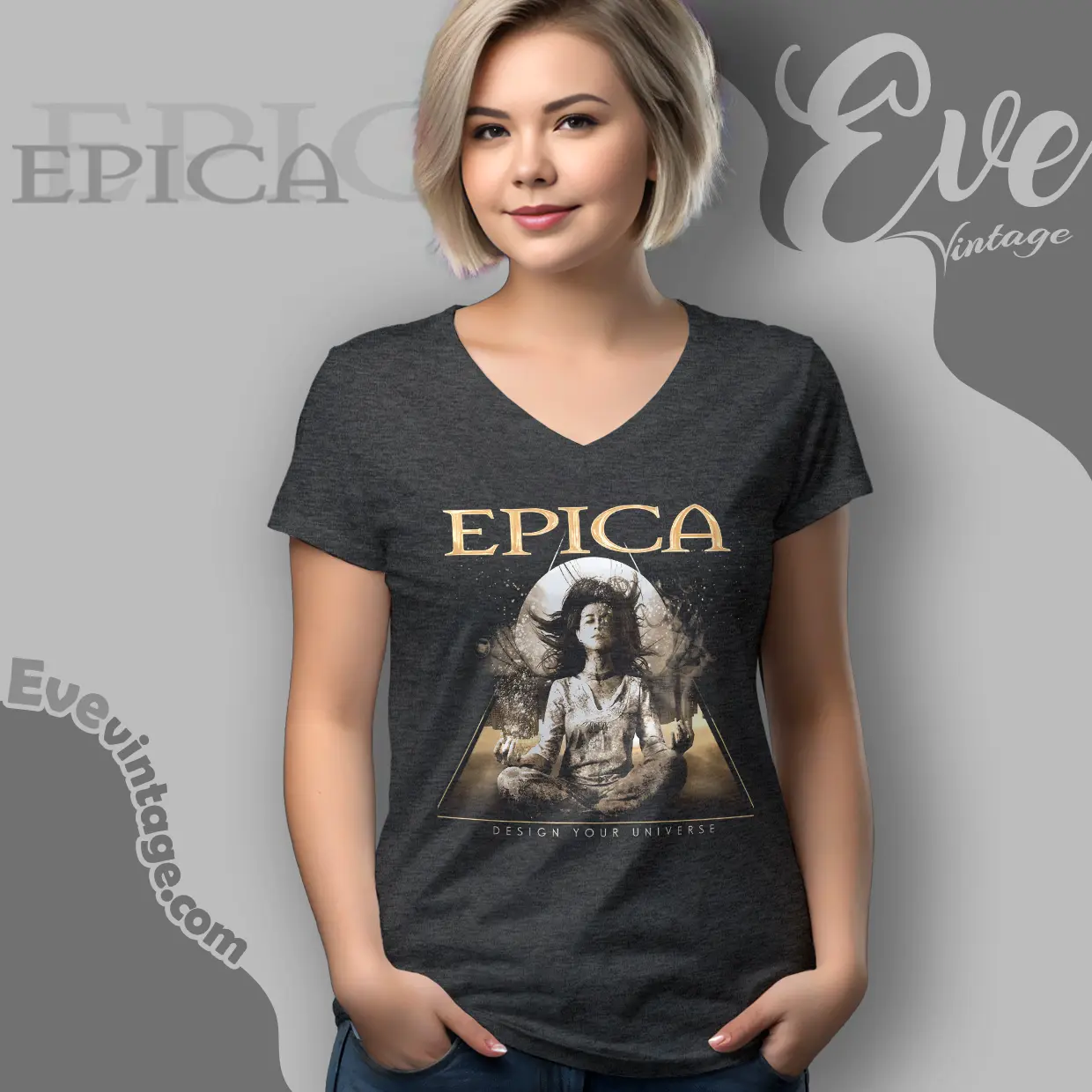 epica design your universe v neck tshirt epica design your universe v neck tshirt