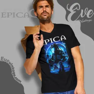 epica fight to survive v neck tshirt