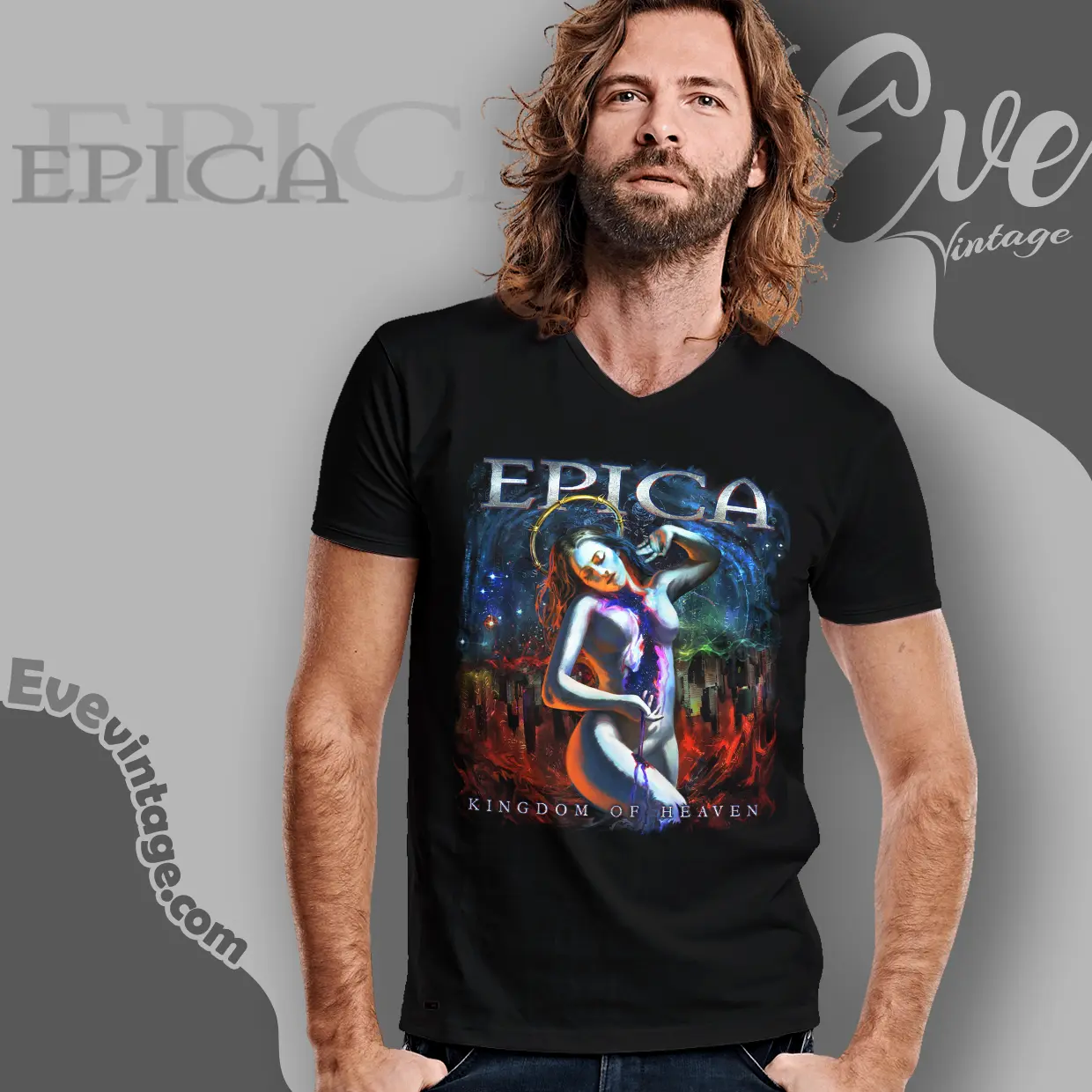epica kingdom of heaven v neck tshirt epica kingdom of heaven v neck tshirt