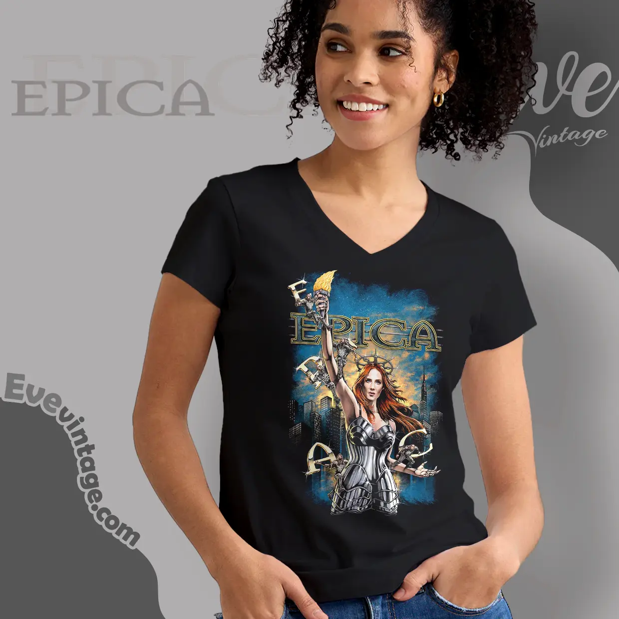 epica liberty v neck tshirt epica liberty v neck tshirt