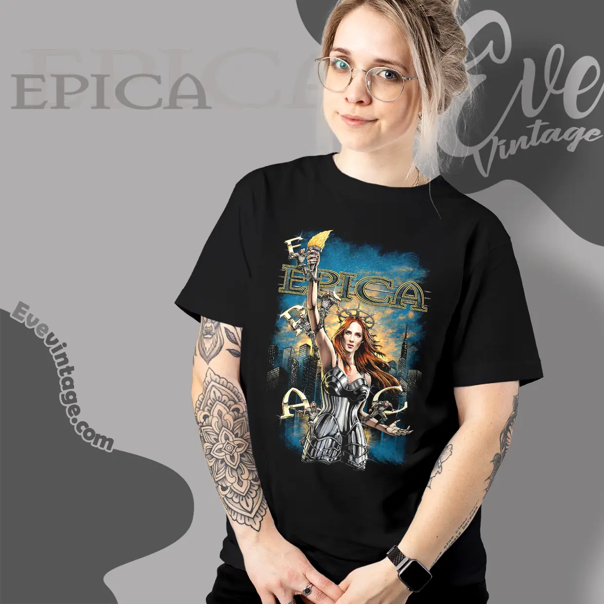 epica liberty women t shirt epica liberty women t shirt