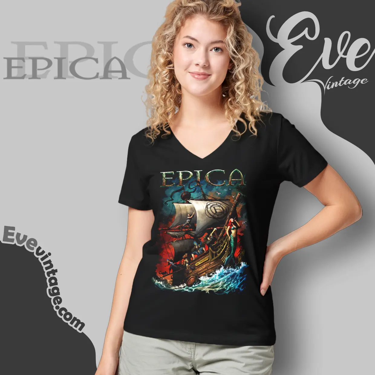 epica pirates of the caribbean art v neck tshirt epica pirates of the caribbean art v neck tshirt