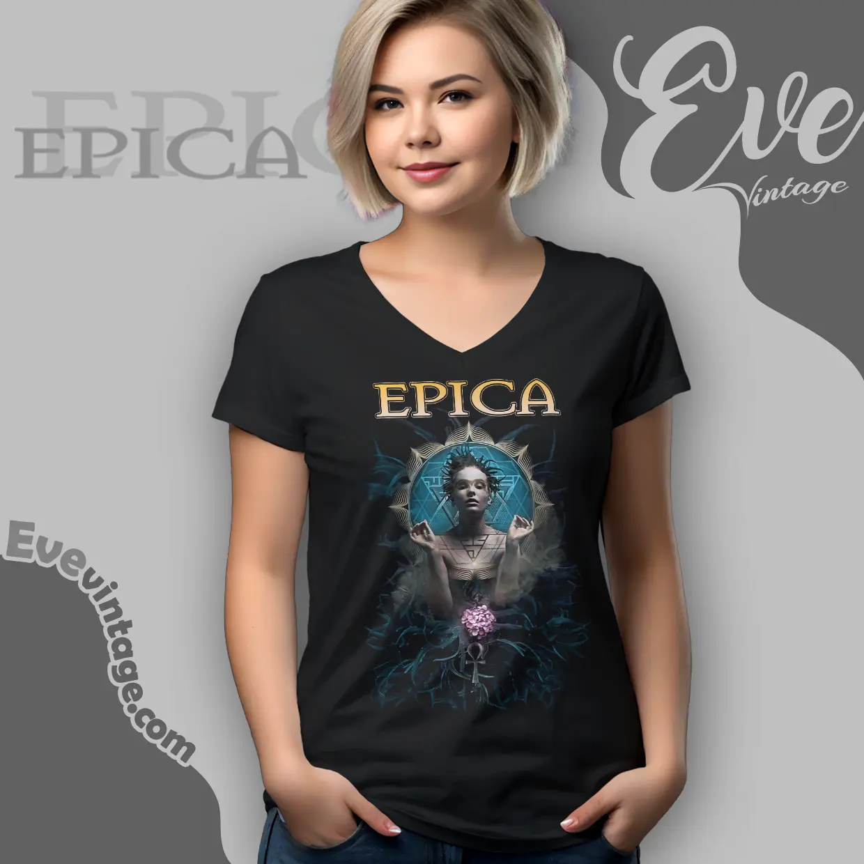 epica save our soul v neck tshirt epica save our soul v neck tshirt