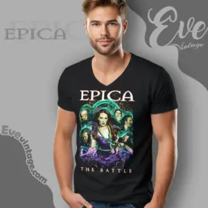 epica the battle v neck tshirt