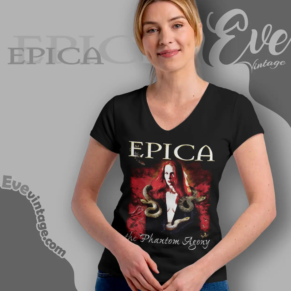 epica the phantom agony v neck tshirt epica the phantom agony v neck tshirt
