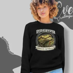 eyelash viper bothriechis nigroadspersus sweatshirt