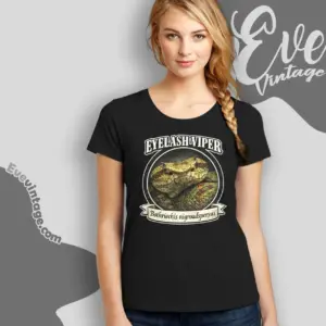 eyelash viper bothriechis nigroadspersus women t shirt