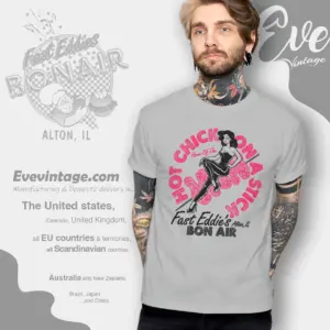 fast eddies bon air shirt hot chicks on a stick t shirt