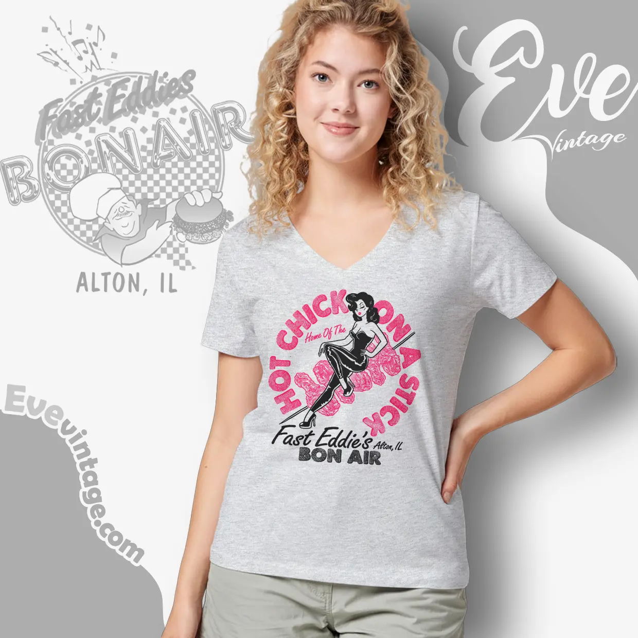 fast eddies bon air shirt hot chicks on a stick v neck tshirt fast eddies bon air shirt hot chicks on a stick v neck tshirt