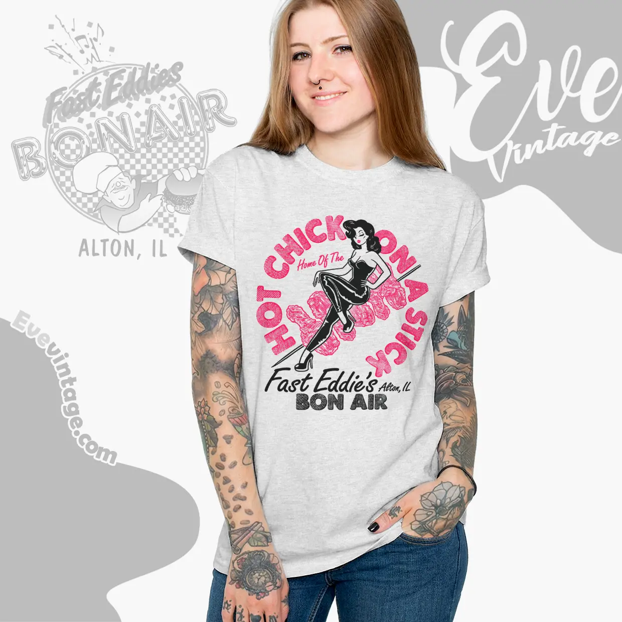 fast eddies bon air shirt hot chicks on a stick women t shirt fast eddies bon air shirt hot chicks on a stick women t shirt