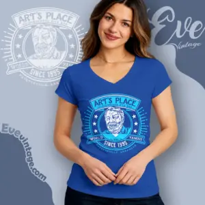 fayetteville arts place neighborhood dive bar v neck tshirt