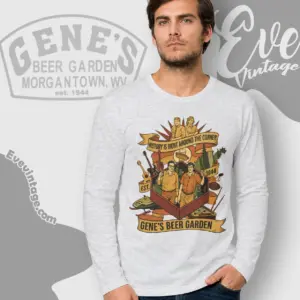 genes beer garden shirt morgantown wv dive bar long sleeve tee
