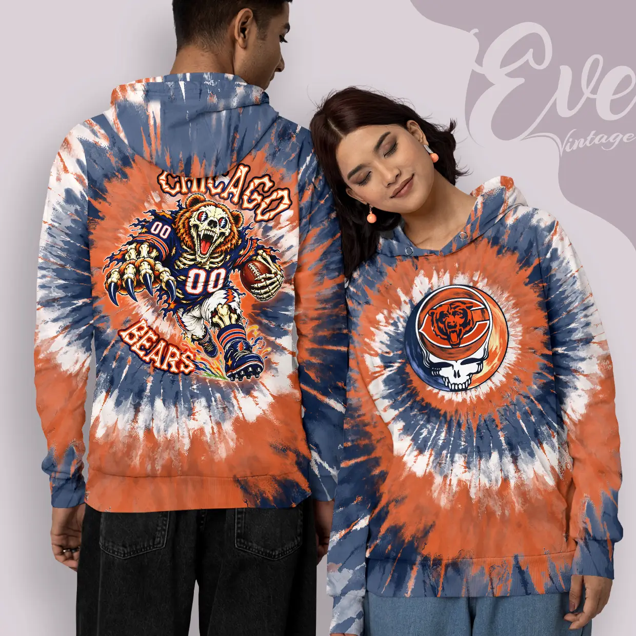 grateful dead chicago bears stealie tie dye hoodie grateful dead chicago bears stealie tie dye hoodie