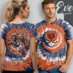 grateful dead chicago bears stealie tie dye t shirt