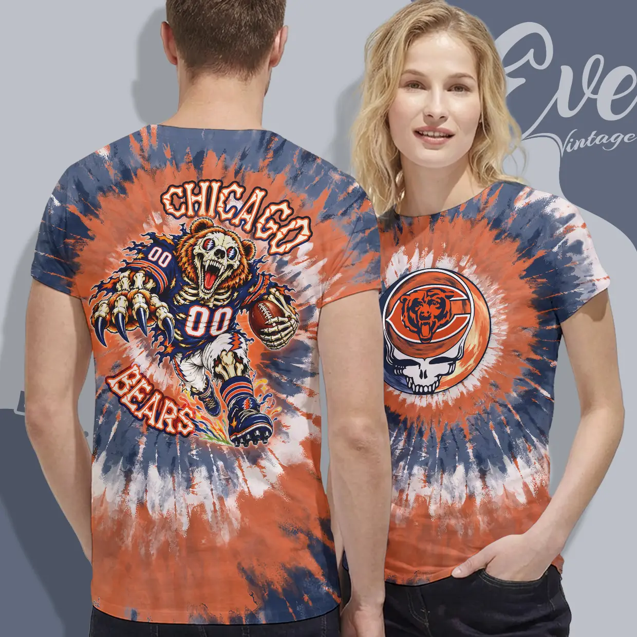 grateful dead chicago bears stealie tie dye women t shirt grateful dead chicago bears stealie tie dye women t shirt