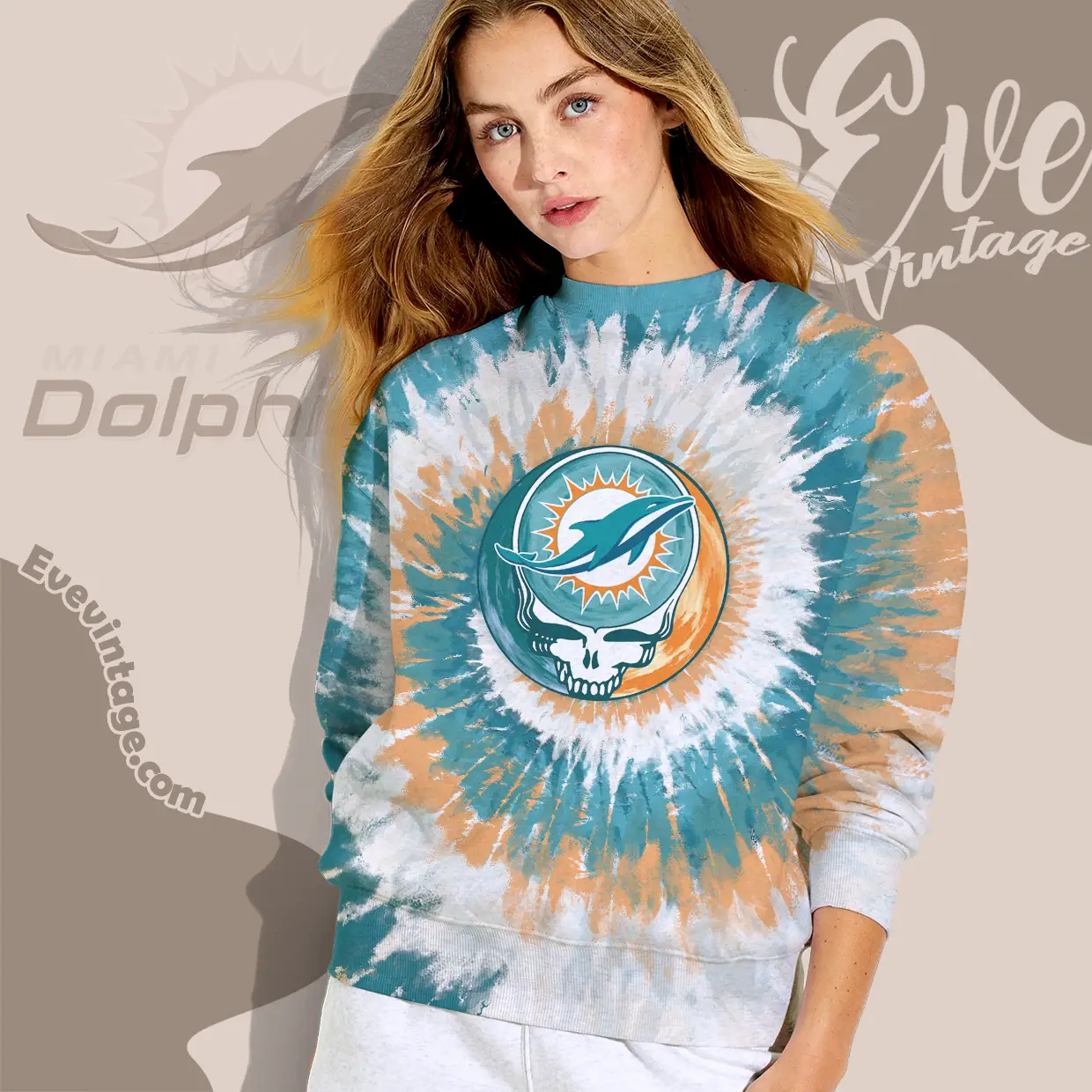 grateful dead miami dolphins stealie tie dye sweatshirt grateful dead miami dolphins stealie tie dye sweatshirt