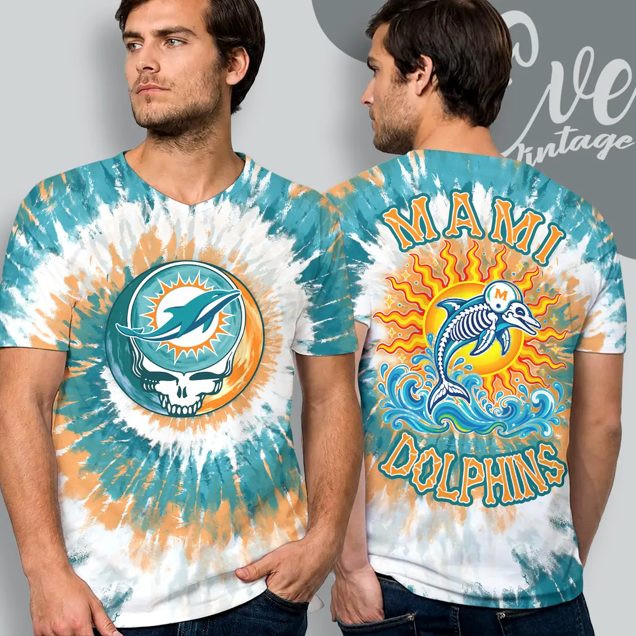 grateful dead miami dolphins stealie tie dye v neck tshirt grateful dead miami dolphins stealie tie dye v neck tshirt