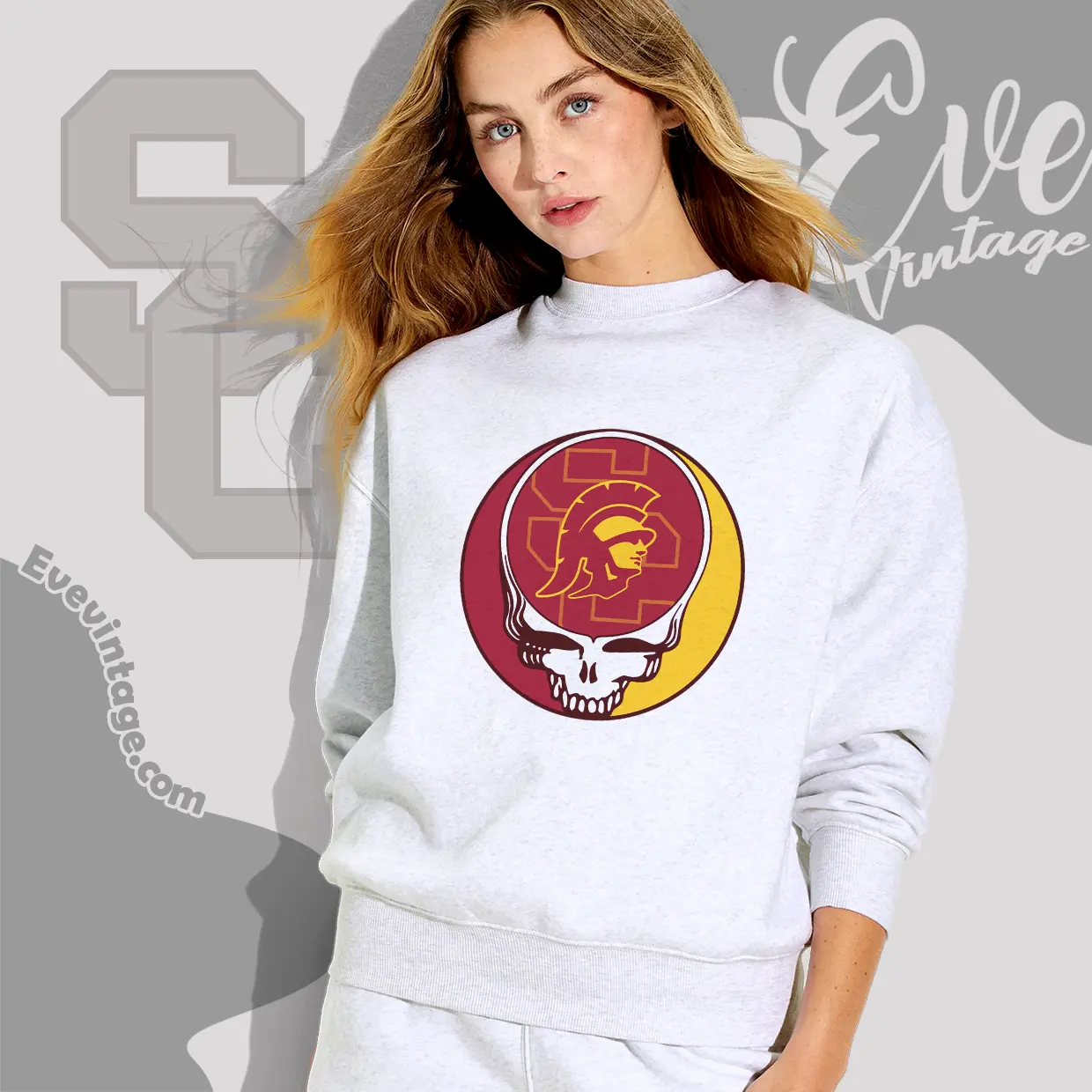 greateful dead usc trojans steal your face sweatshirt greateful dead usc trojans steal your face sweatshirt