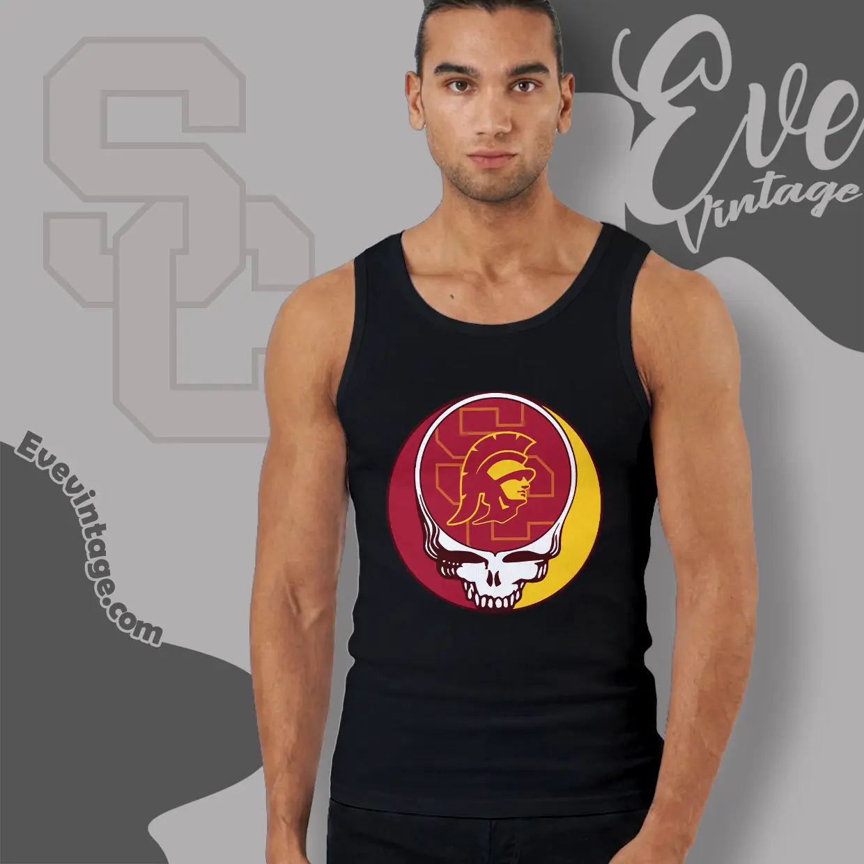 greateful dead usc trojans steal your face tank top racerback greateful dead usc trojans steal your face tank top racerback