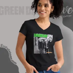 green day warning v neck tshirt