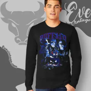 halloween buffalo bulls horror team long sleeve tee
