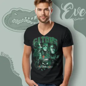 halloween florida gators horror team v neck tshirt