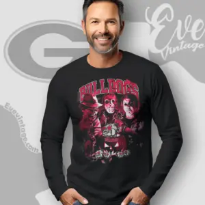 halloween georgia bulldogs horror team long sleeve tee