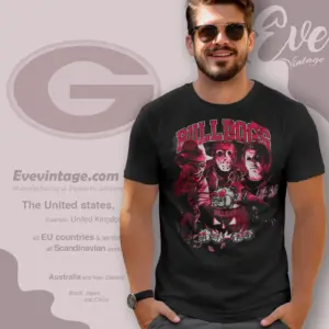 halloween georgia bulldogs horror team t shirt