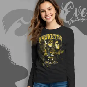 halloween iowa hawkeyes horror team long sleeve tee