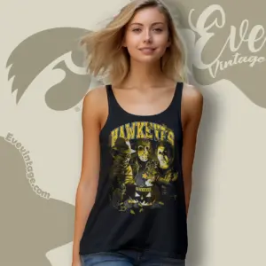 halloween iowa hawkeyes horror team tank top racerback