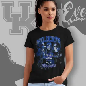 halloween kentucky wildcats horror women t shirt
