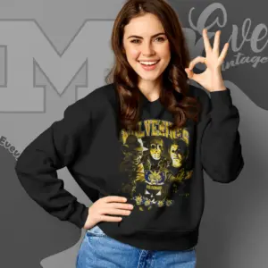 halloween michigan wolverines horror team sweatshirt