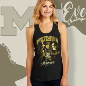 halloween michigan wolverines horror team tank top racerback